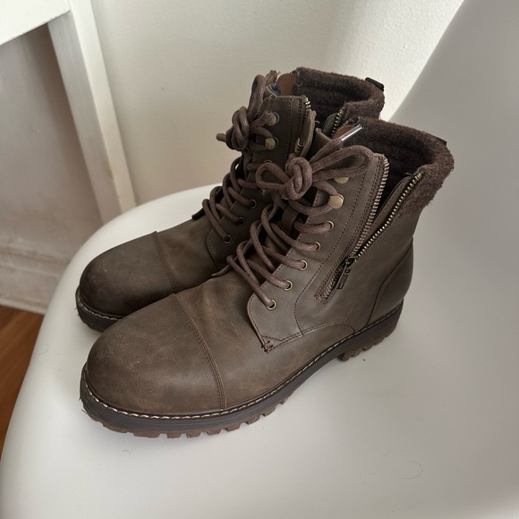 Denver Hayes Bathurst Boots - Insulated Lace Up Style Wide fit Boots - Chestnut - Picture 3 of 4